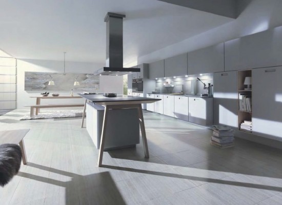 Eko moderní kuchyně plná světla 