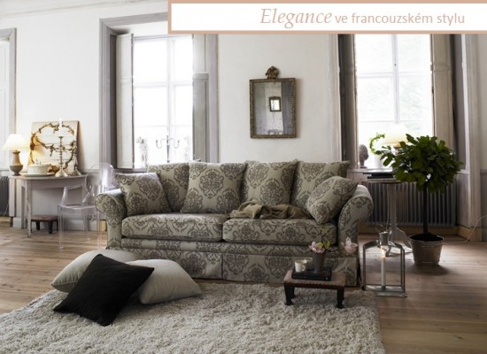Elegantní obývací pokoj inspirovaný Francií 