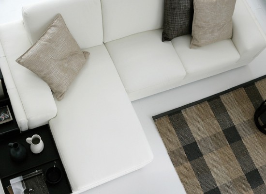Kostkovaný koberec do obýváku 