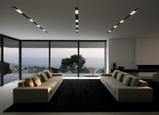 Moderní minimalistický obývací pokoj