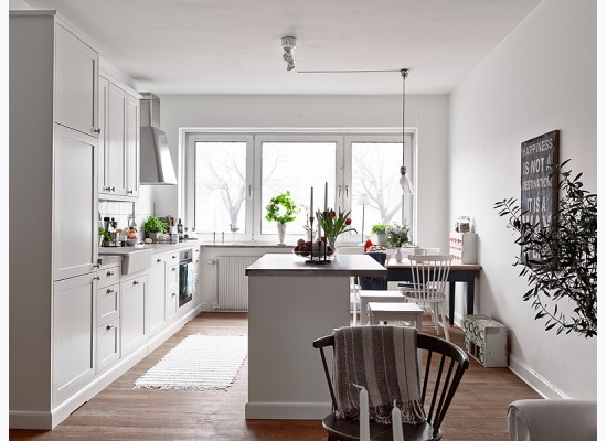 Typická kuchyně ve skandinávském stylu