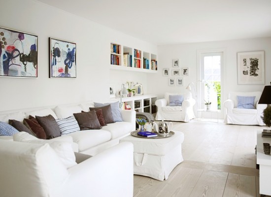 Klasický skandinávský obývací pokoj