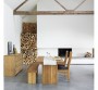 Dřevěný jídelní stůl inspirovaný eco stylem 