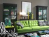 Netradiční barevné kombinace v obývacím pokoji