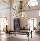 Italský obývací pokoj kombinující antik s modernou 