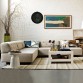Moderní obývací pokoj s přírodními prvky 
