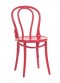 Červená dřevěná židle