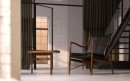 Obývací pokoj v minimalistickém retro stylu 